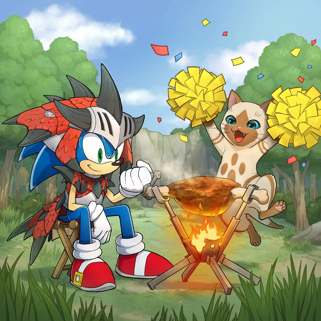 《索尼克 未知边境》×《魔物猎人》连动合作免费 DLC 雄火龙装&烤肉小游戏公开