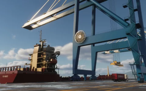 起重机模拟《Port Cranes：Container Age》发售日公开，成为操作员挑战各种任务