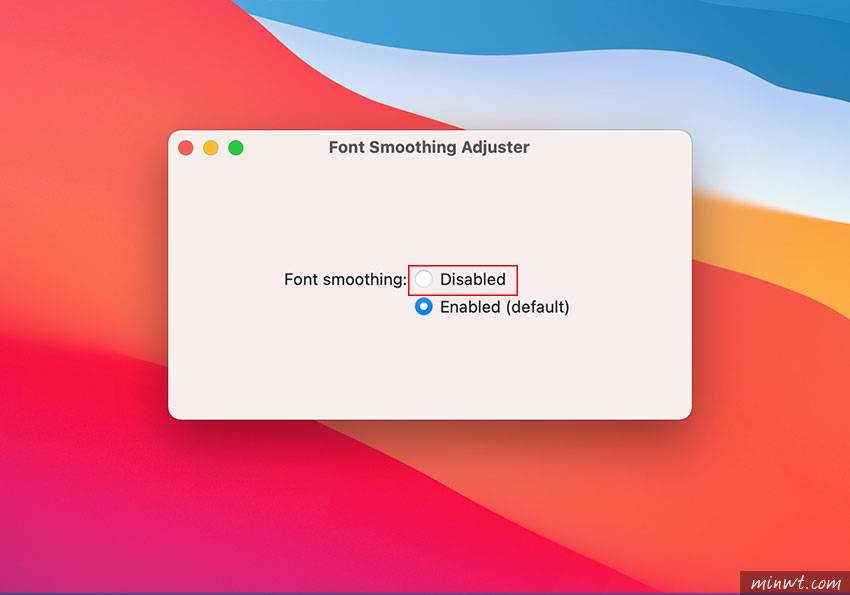 梅问题-透过Font Smoothing Adjuster小工具，关闭MAC预设文字平滑效果，让文字变得更细致更清晰