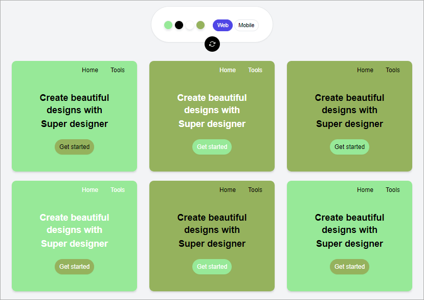 Super designer 在线超级背景创作机，共有 3D、渐层、CSS 等 9 种背景工具让你设计！