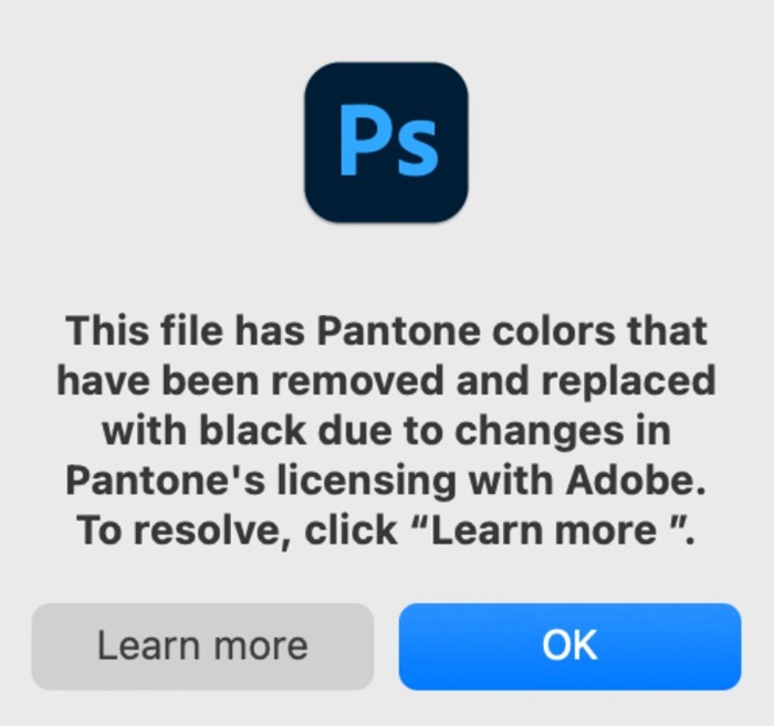 Adobe 用户想用大多数Pantone 色将必须付费：每月 15美元，否则档案变黑