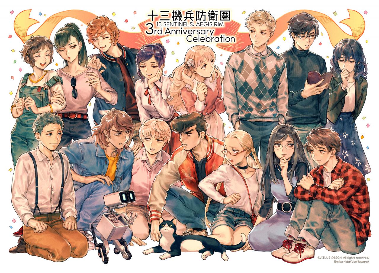 已经三年了...《13 Sentinels: Aegis Rim》发售三周年贺图公开，并会在 11 月 28 日举办直播。