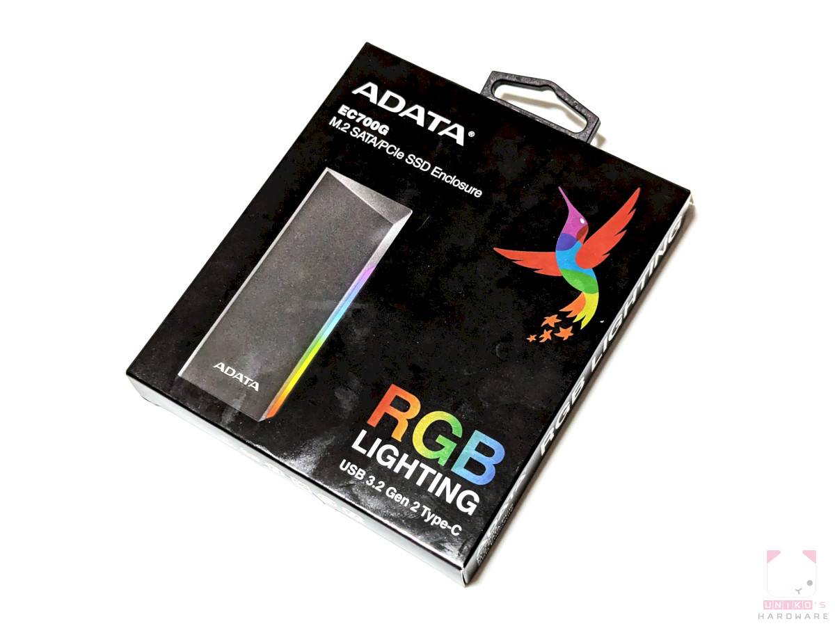 ADATA EC700G M.2 PCIe / SATA 固态硬盘外接盒开箱评测
