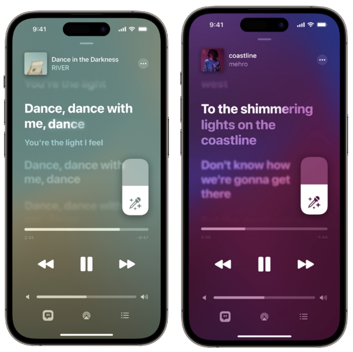 Apple 卡拉 OK 唱起来！ Apple Music 加入即时歌词和人声调整、伴唱对唱都可以