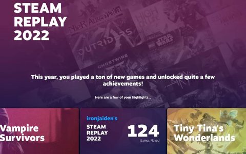 Steam回顾功能「Steam Replay」正式上线！快看看你们今年都玩了多少游戏！