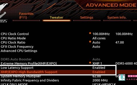 实测技嘉独家的DDR5 EXPO HIGH BANDWIDTH & LOW LATENCY 技术