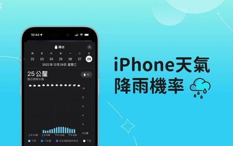 iPhone 天气降雨机率查看教学，详细显示降雨时间