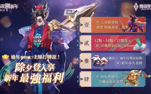 过年上线打《传说》领好礼！ 新年登入送赵云门神造型