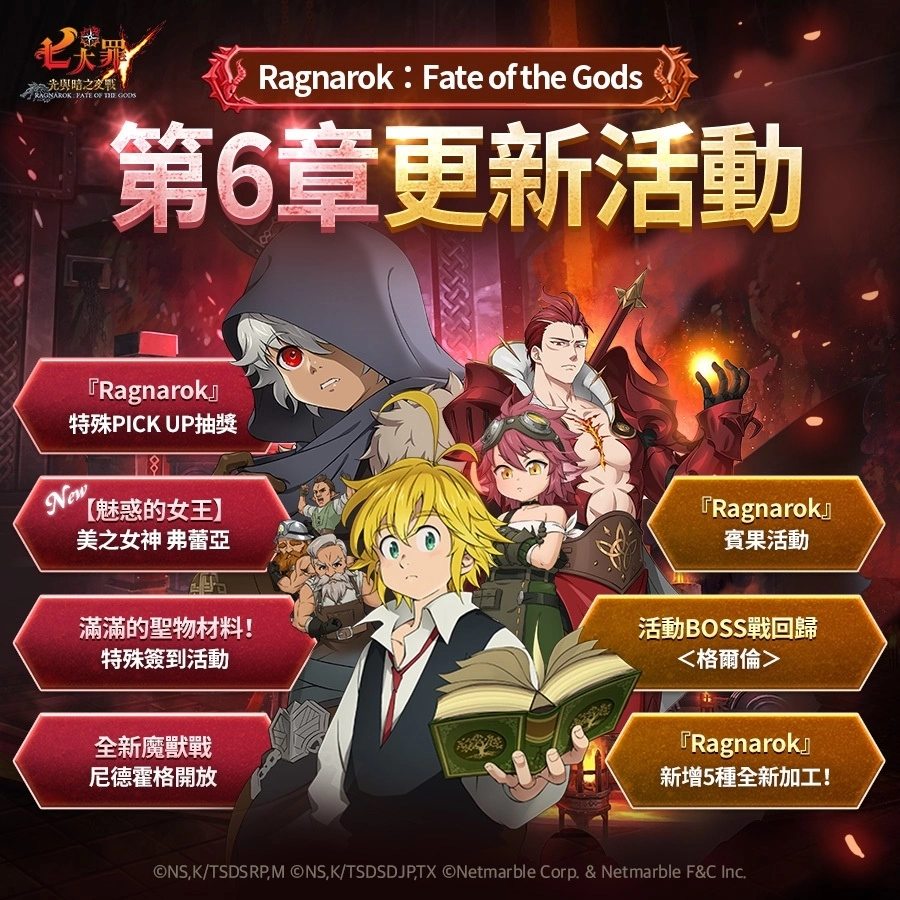《七大罪：光与暗之交战》全新故事游戏更新 开启「Ragnarok」剧情第6章