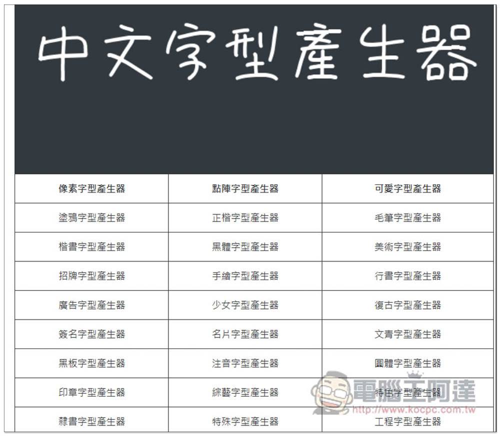 「字体形不行」整理超多中文、英文和日文开源字体，标榜无版权合法可商用 - 电脑王阿达