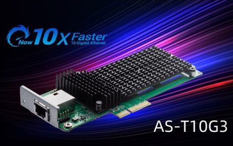 ASUSTOR 推出 NAS 专用第三代 10GbE / M.2 NVMe SSD 复合式网络卡AS-T10G3