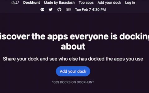 Dockhunt 网站可让你观摩别人的 MacOS Dock，还能发现新应用