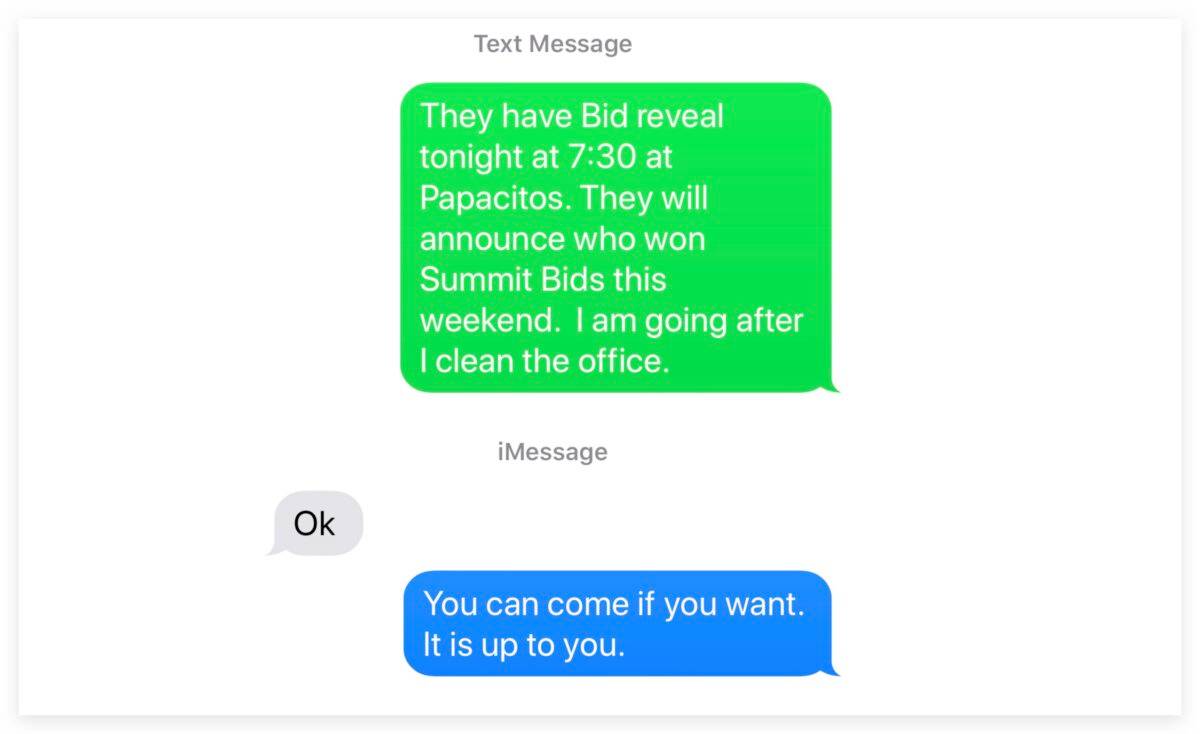 iMessage 蓝色泡泡 绿色泡泡