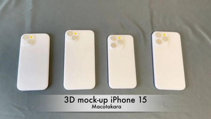 iPhone 15系列4款3D打印模型出炉，全系列都上动态岛