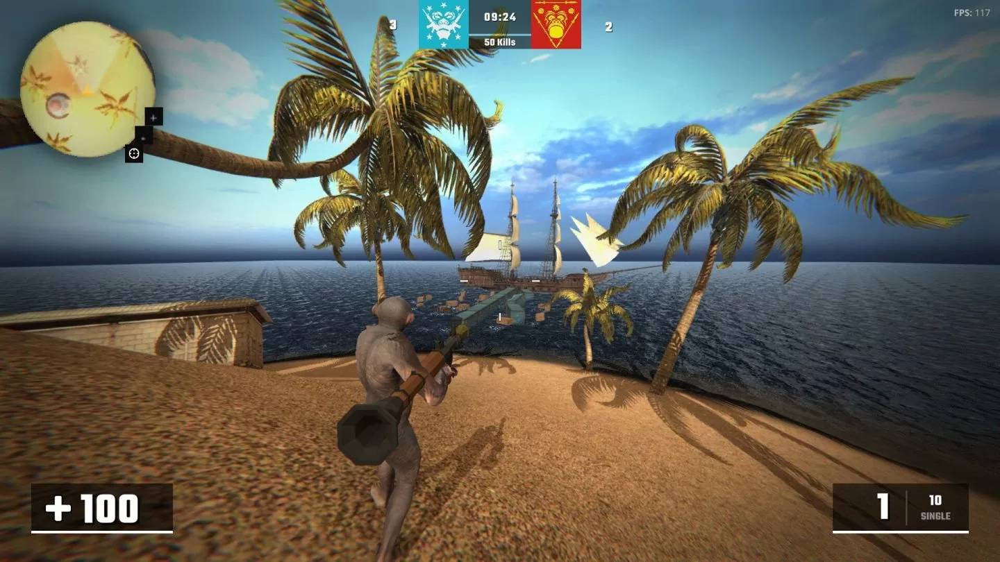 《Apewar》猩猴战争 17 元铜板价抢先体验，可多猴连线游玩一起抢蕉死斗