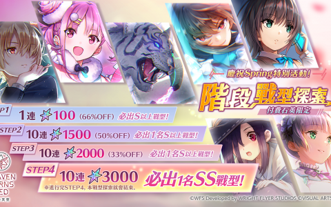 《绯染天空 Heaven Burns Red》举办「庆祝 Spring 特别活动！ 举办阶段战型探索”