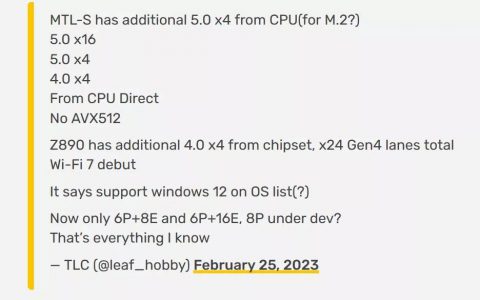 由 AI 驱动的 Windows 12 似乎正在开发中，国外爆料者从 Intel Meteor Lake 平台中发现线索