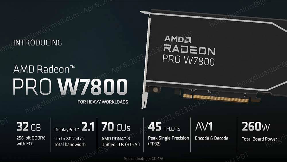 RDNA 3 架构搭配大容量内存，AMD Radeon Pro W7900 与 W7800 专业绘图卡登场