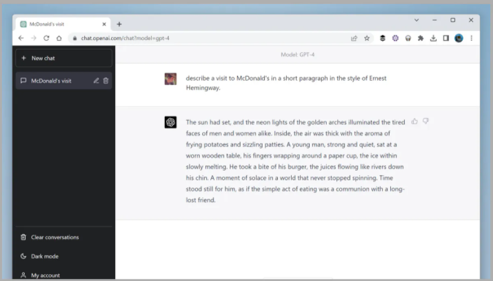 ChatGPT 可以产生各种样式的输出。 图片来源：CHATGPT VIA DAVID NIELD