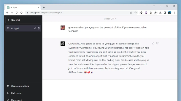 如果你提出要求，ChatGPT 可以用你喜欢的任何风格进行回答。 图片来源：CHATGPT VIA DAVID NIELD