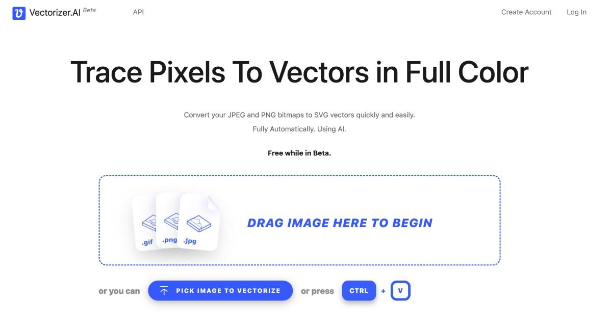 Vectorizer.AI – 将你的图片转为矢量文件，可无限放大变超清晰