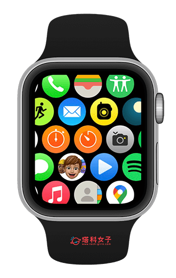 Apple Watch 删除内建App：进入App显示画面