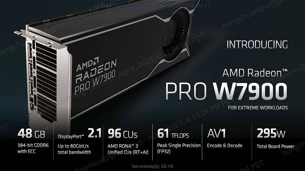 RDNA 3 架构搭配大容量内存，AMD Radeon Pro W7900 与 W7800 专业绘图卡登场