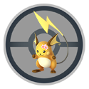 Raichu adorned with cherry blossoms^