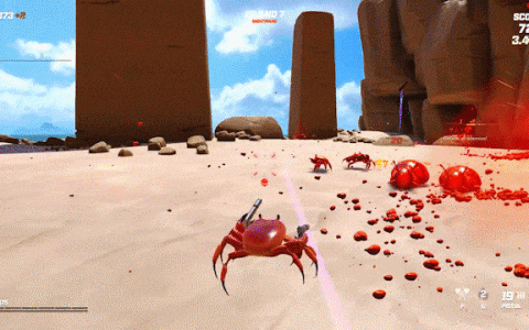 第三人称螃蟹射击游戏《Crab Champion》正式在Steam平台发售！竟然不是愚人节玩笑且获得极度好评！