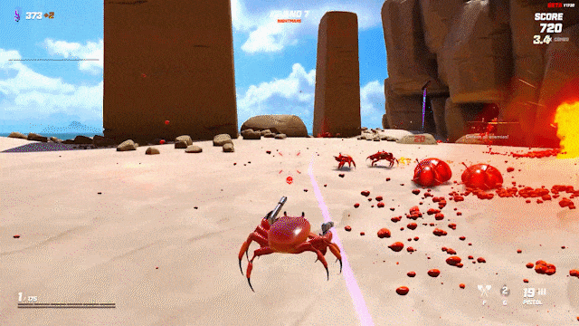 第三人称螃蟹射击游戏《Crab Champion》正式在Steam平台发售!竟然不是愚人节玩笑且获得极度好评!