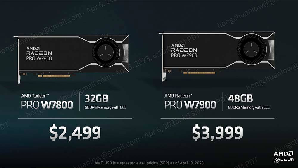 RDNA 3 架构搭配大容量内存，AMD Radeon Pro W7900 与 W7800 专业绘图卡登场