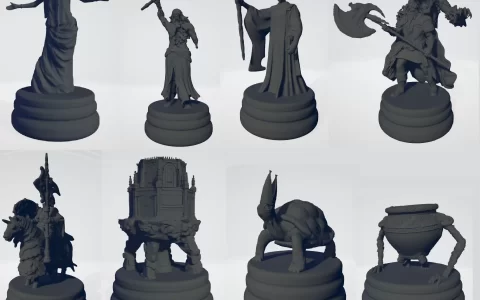 《艾尔登法环》粉丝生日获友人赠送3D打印国际象棋，手工涂装后成为超精致周边