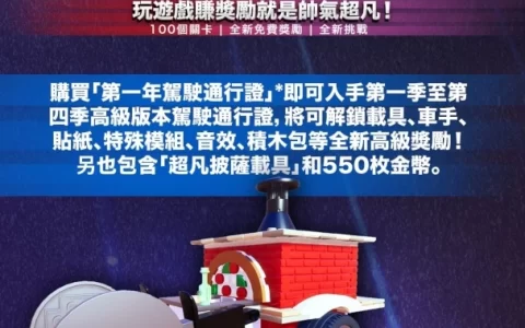 深探《乐高2K 飙风赛车》上市后推出的驾驶通行证季度内容