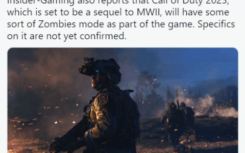爆料称《Call of Duty 2023》将推出丧尸模式