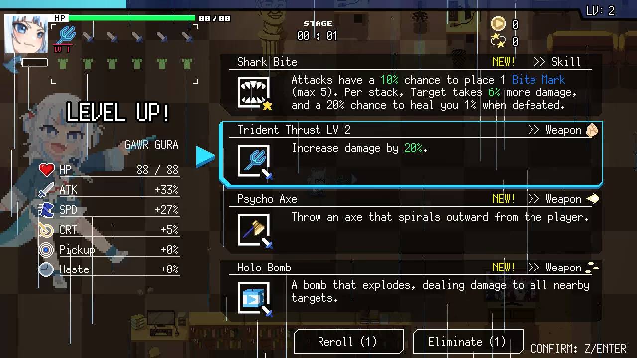 hololive 二创游戏《HoloCure》Steam 版商店页面公开,ID 组成员与新功能抢先看!