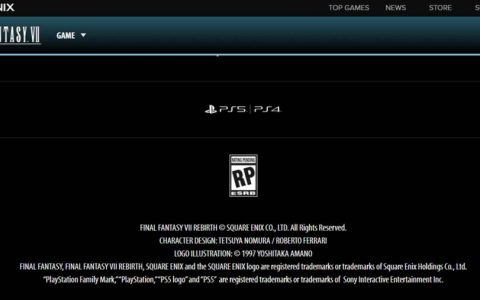 为PS5量身打造 官方正式确认《Final Fantasy VII 重生》不会登上PS4