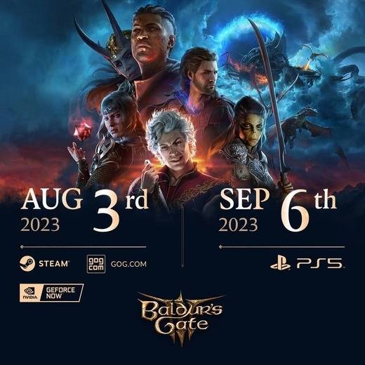 《Baldur's Gate 柏德之门3》发售日变更！ PC 版 8/3 提前公开/PS5 版 9/6 发售延期