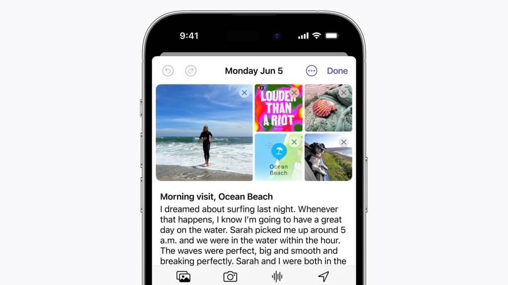 iOS 17 功能：日记