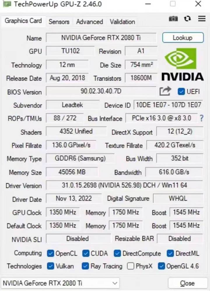 这内存容量也太扯！ 有人把RTX 2080 Ti的VRAM提升到44GB，是原来的4倍-计算机王阿达