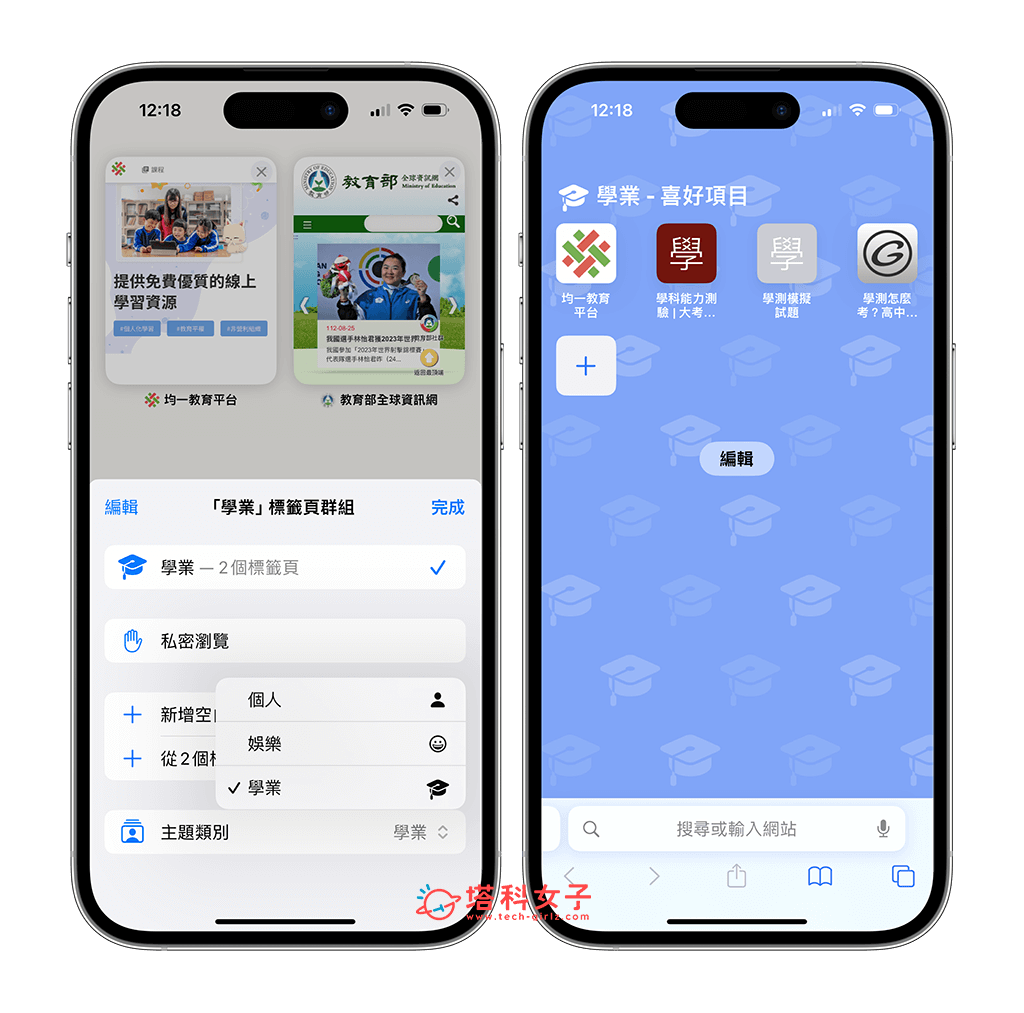 iOS17 iPadOS17 Safari 主题类别
