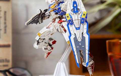 万代'Paper Art si-gu-mi PRO XVX-016 风灵钢弹'纸模型 511个零件再现精密机甲造型！