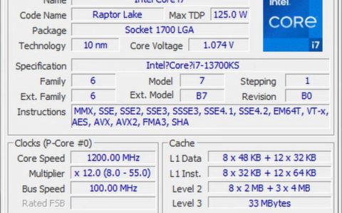 Intel Core i7-14700K CPU测试泄露：比Core i7-13700K快20%，但功耗高13%