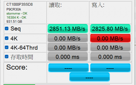 美光 Crucial P3 1TB SSD 效能实测