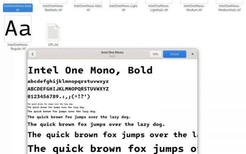 Intel最新的开源项目One Mono - 为开发人员设计的新字体