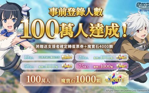 《在地下城寻求邂逅是否搞错了什么：战斗编年史》事前登录人数突破 100 万