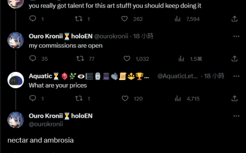 holoEN灵魂画家Kronii！ 用小画家简单线条勾勒出「完美的自己 」