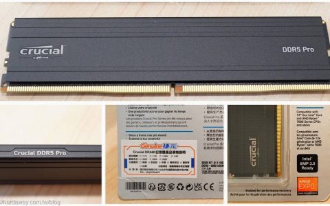 美光科技Crucial PRO D5 5600内存，有散热器让运作稳定度更好要小超一下也没问题