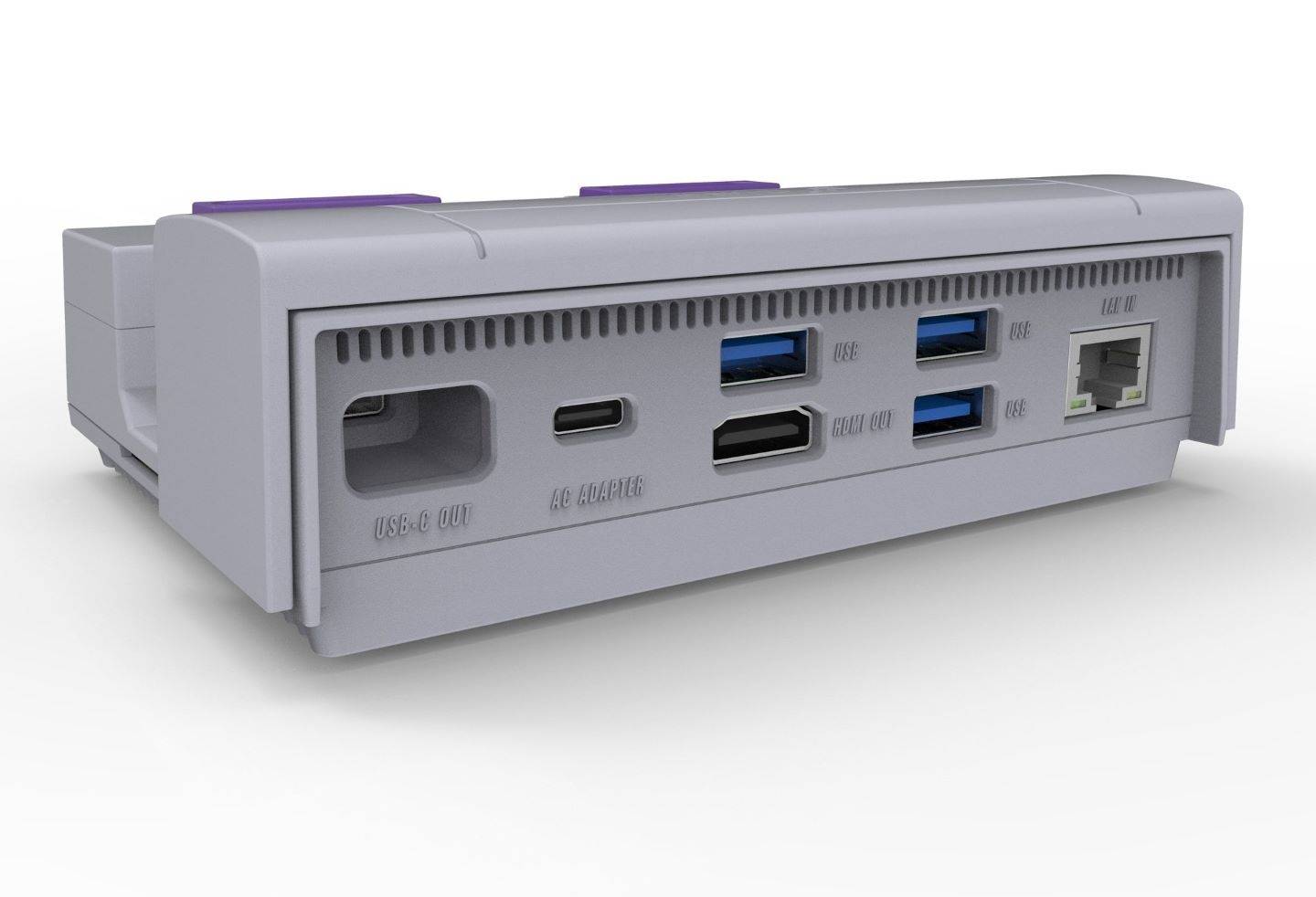 GuliKit 推出长得像'美版超任'的游戏基座，可支持 Steam Deck、Nintendo Switch、ROG Ally 等掌机投影大屏幕