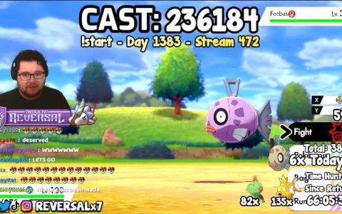 从剑盾钓到朱紫！ 《宝可梦》玩家花1383天24万次甩竿终于抓到「色违丑丑鱼」