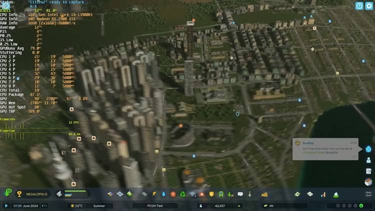实测《大都会：天际II》对PC最佳化太差，7900XTX 4K跑出来最高仅12帧